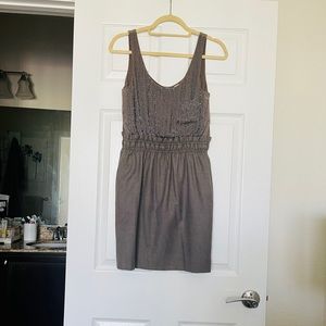 Wool and silk beaded embroidered dress